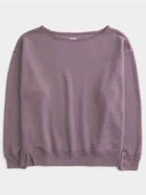 Hollister Oversized Off-The-Shoulder Fleece Sweatshirt XS